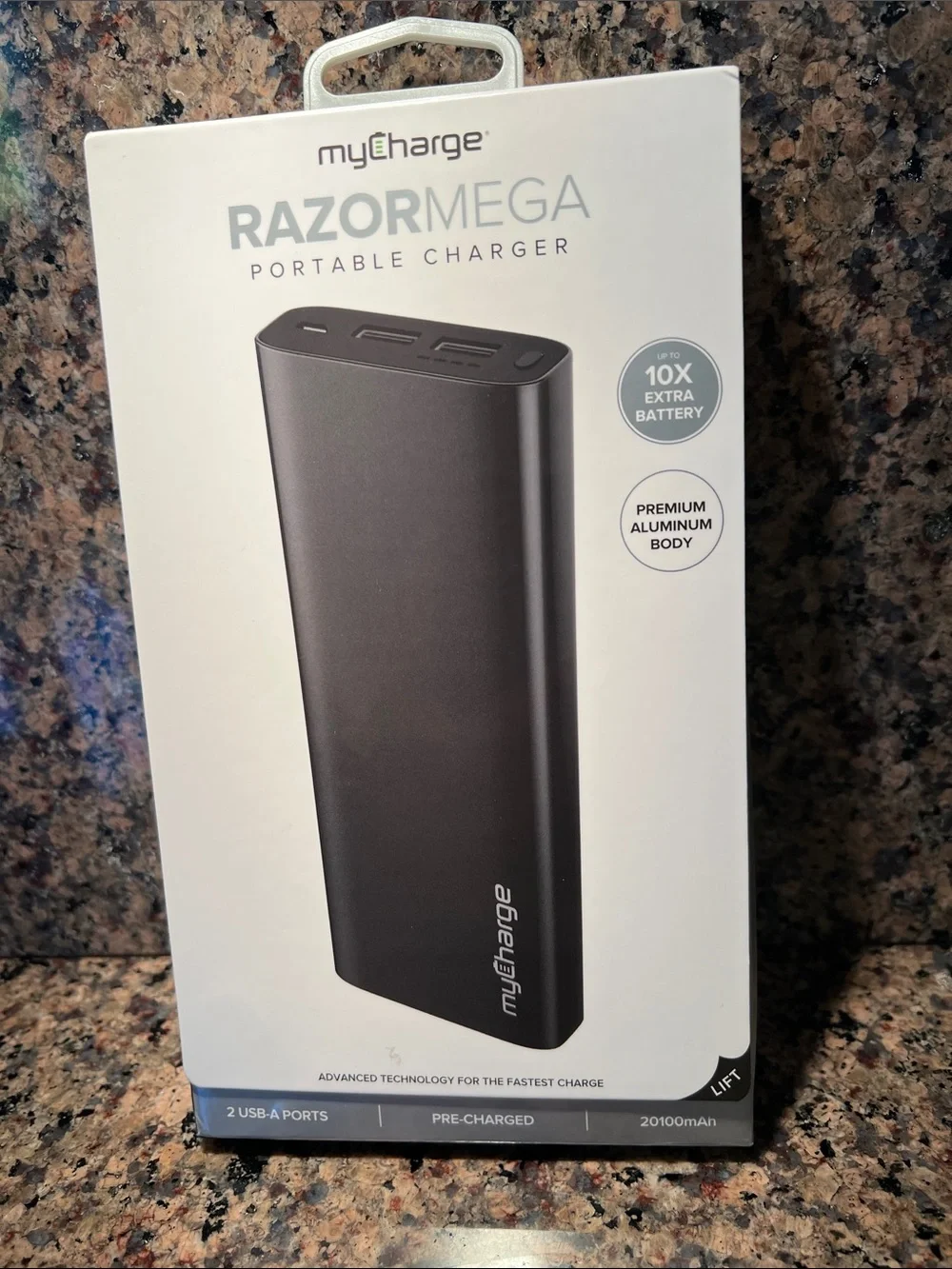 RazorMega Portable Charger - Black